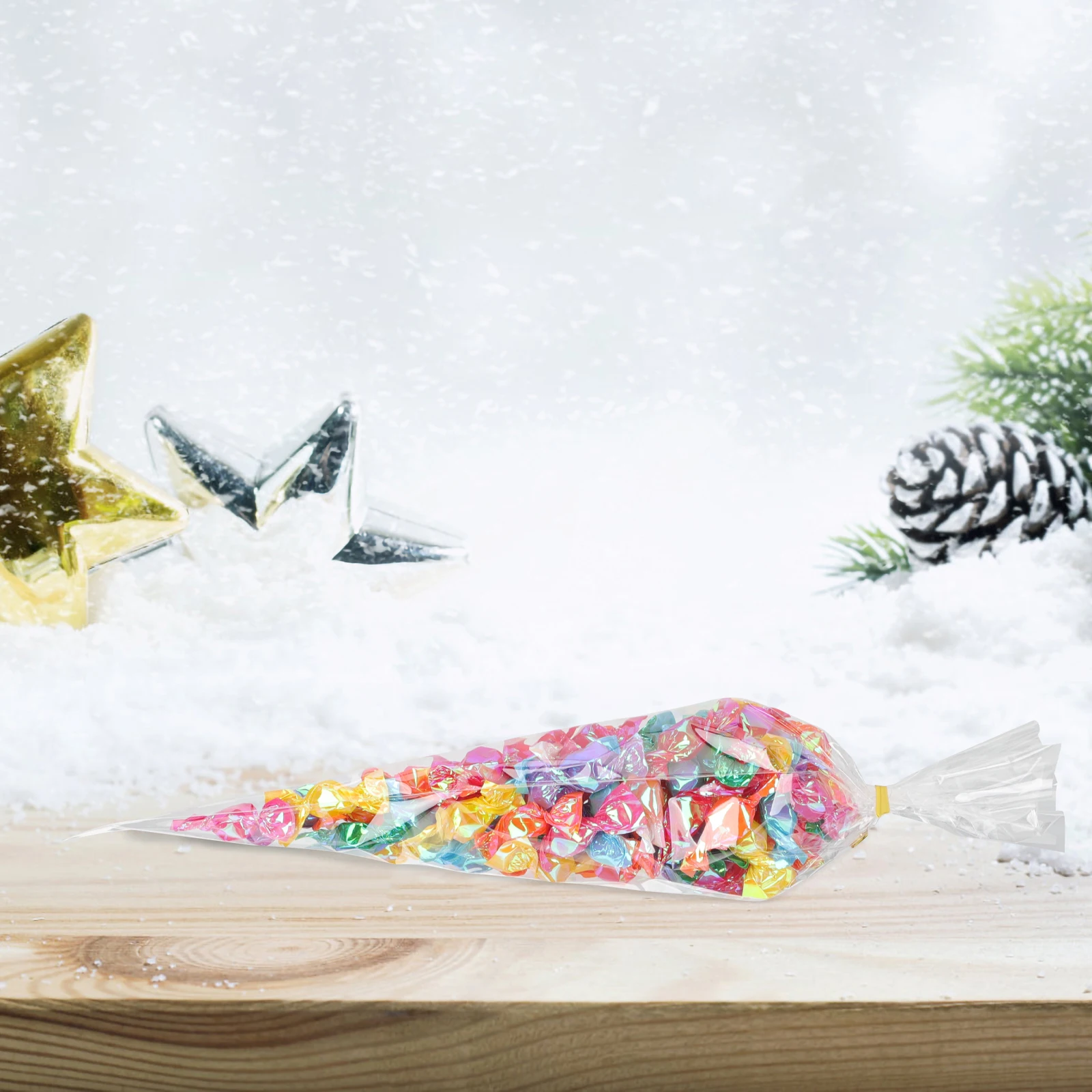 

Popcorn Packaging Bag Cone Bags Treat Plastic Multifunction Clear for Sweets Favor