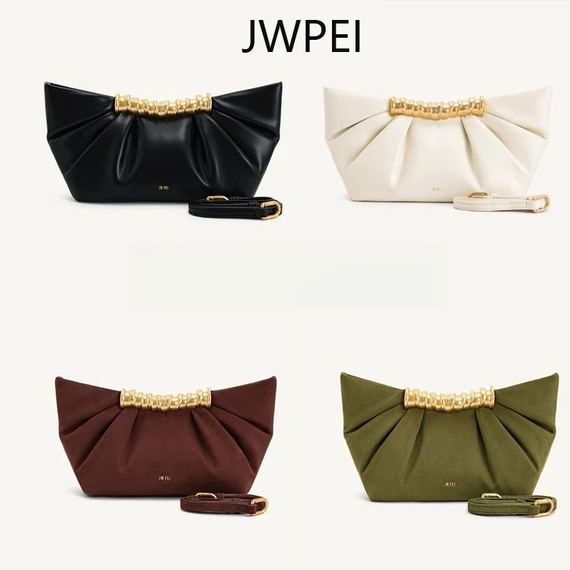 

JW PEI Women's Clutch Bag, New Style, Metallic, Fashionable, High-End, Suitable for Evening Gatherings, Small Bag for Phone