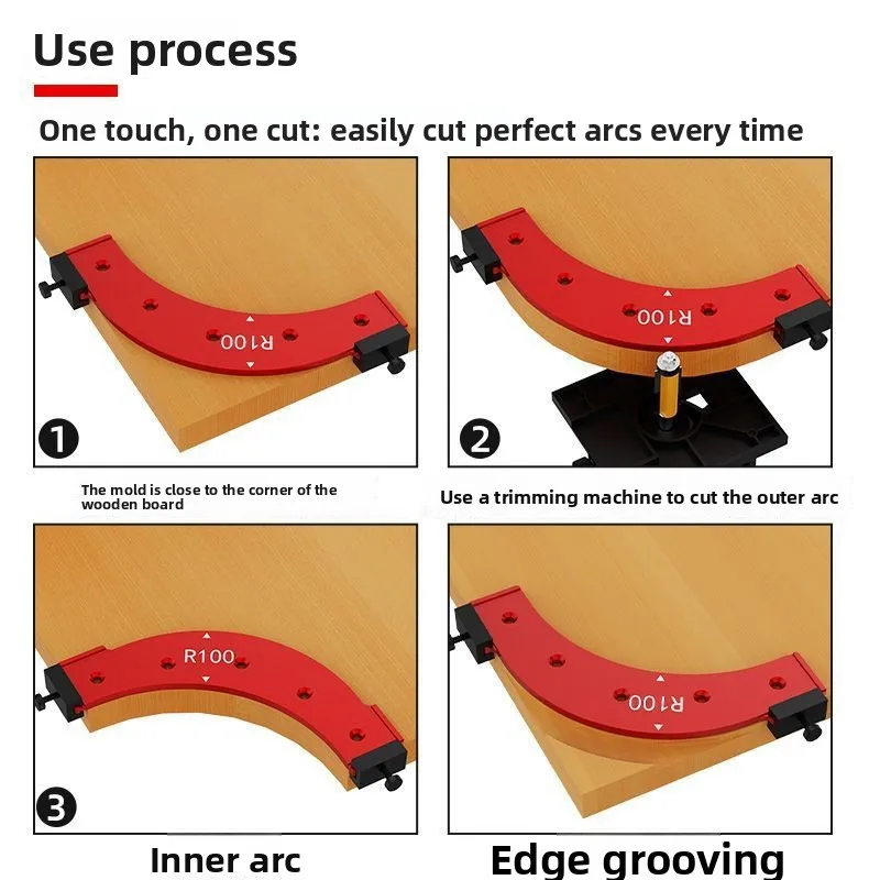inner and outer rounded corner mold, arc mold wardrobe corner, wooden board R corner semicircular template trimming tool