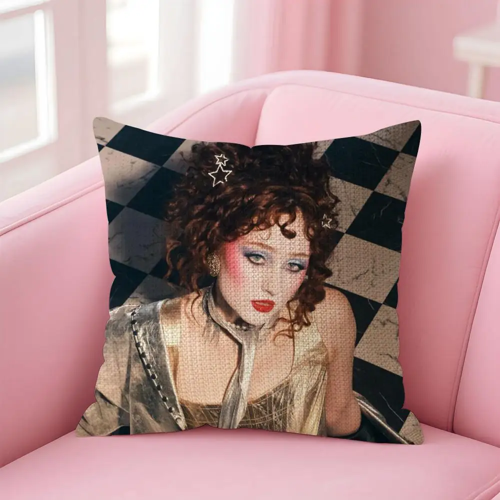 C-Chappell R-Roan Cushion Cover Decorative Linen Throw Pillow Case Soft For Bed Sofa Car Home Decor