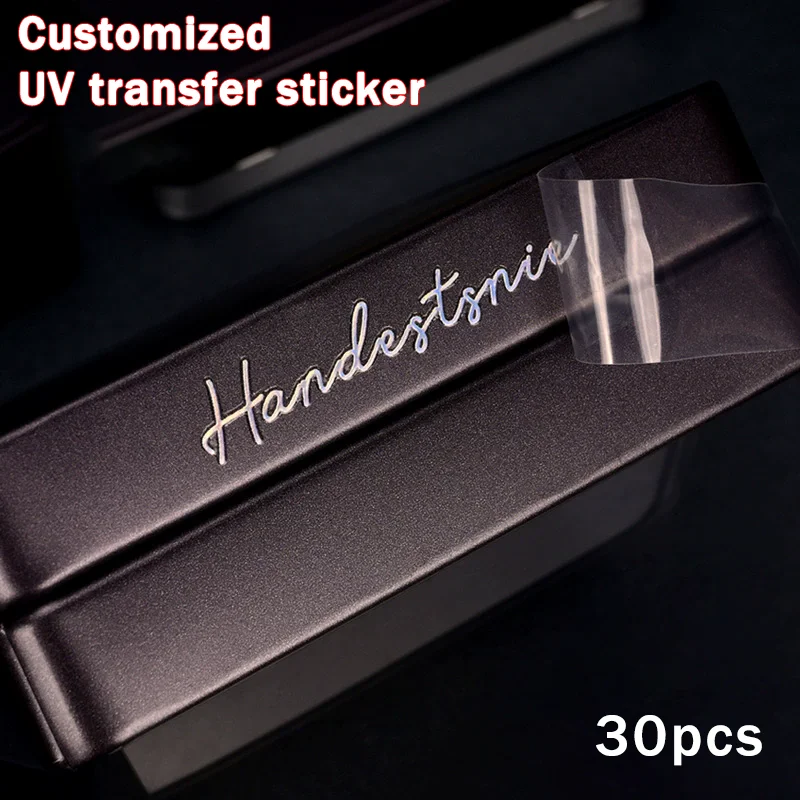 30Pcs UV Transfer Sticker Waterproof Self‑adhesive Transparent UV DTF Transfer Stickers Crystal Label for Cup Decor DIY Craft