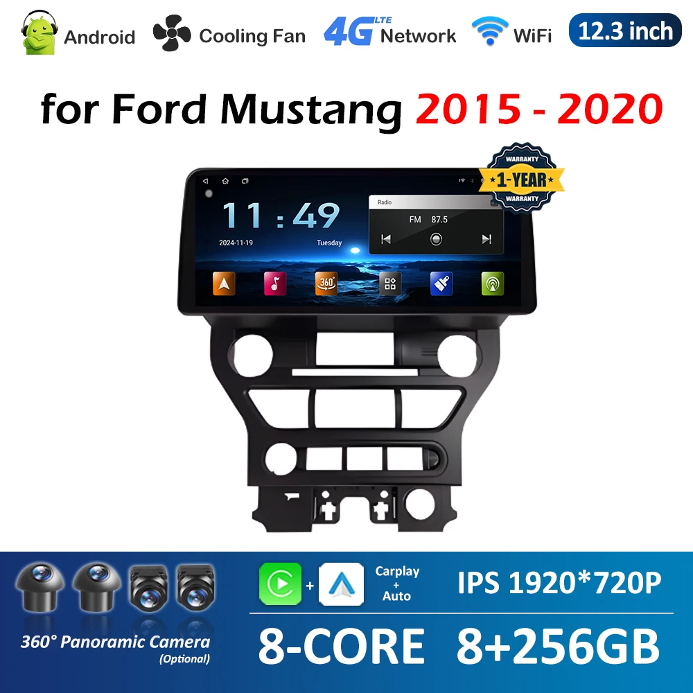 Android Intelligent System WIFI for Ford Mustang 2015 2016 2017 2018 - 2020 Car Video Multimedia Radio Player GPS Navi Head Unit