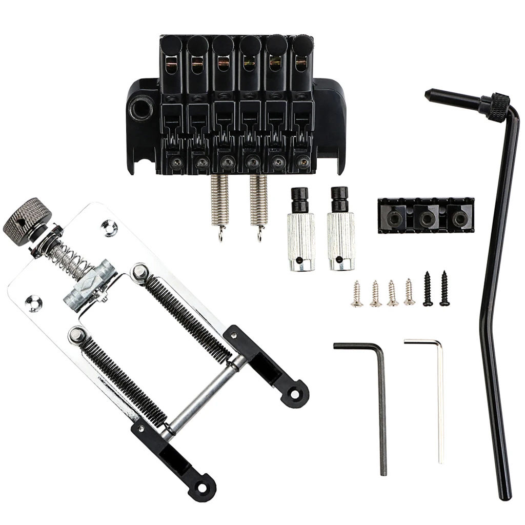 Premium Double Wave Electric Guitar Bridge - 6-String Tremolo System with Stabilizer & Saddle  Perfect Replacement & Upgrade Kit