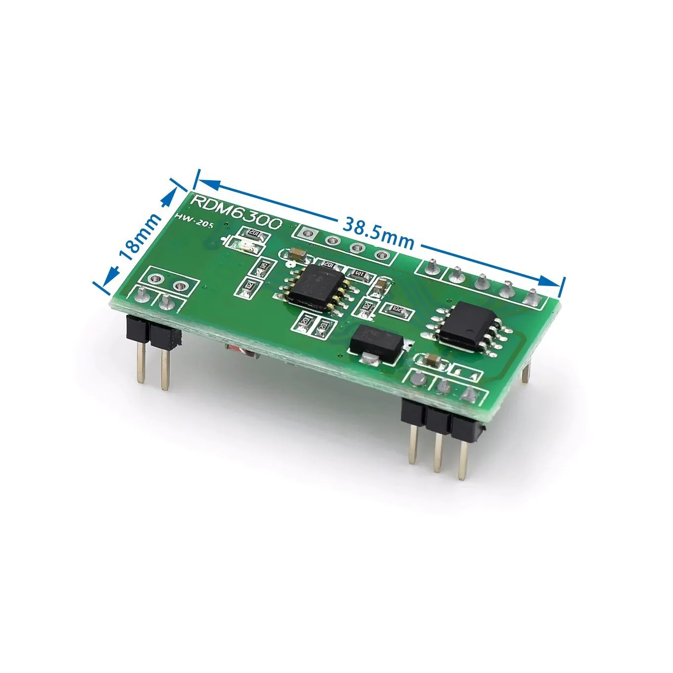 2/5/10Pcs RDM6300 125KHz RFID Card Reader Module UART Serial Port Output ID Card Reading RF Wireless Compatible With Arduino MCU