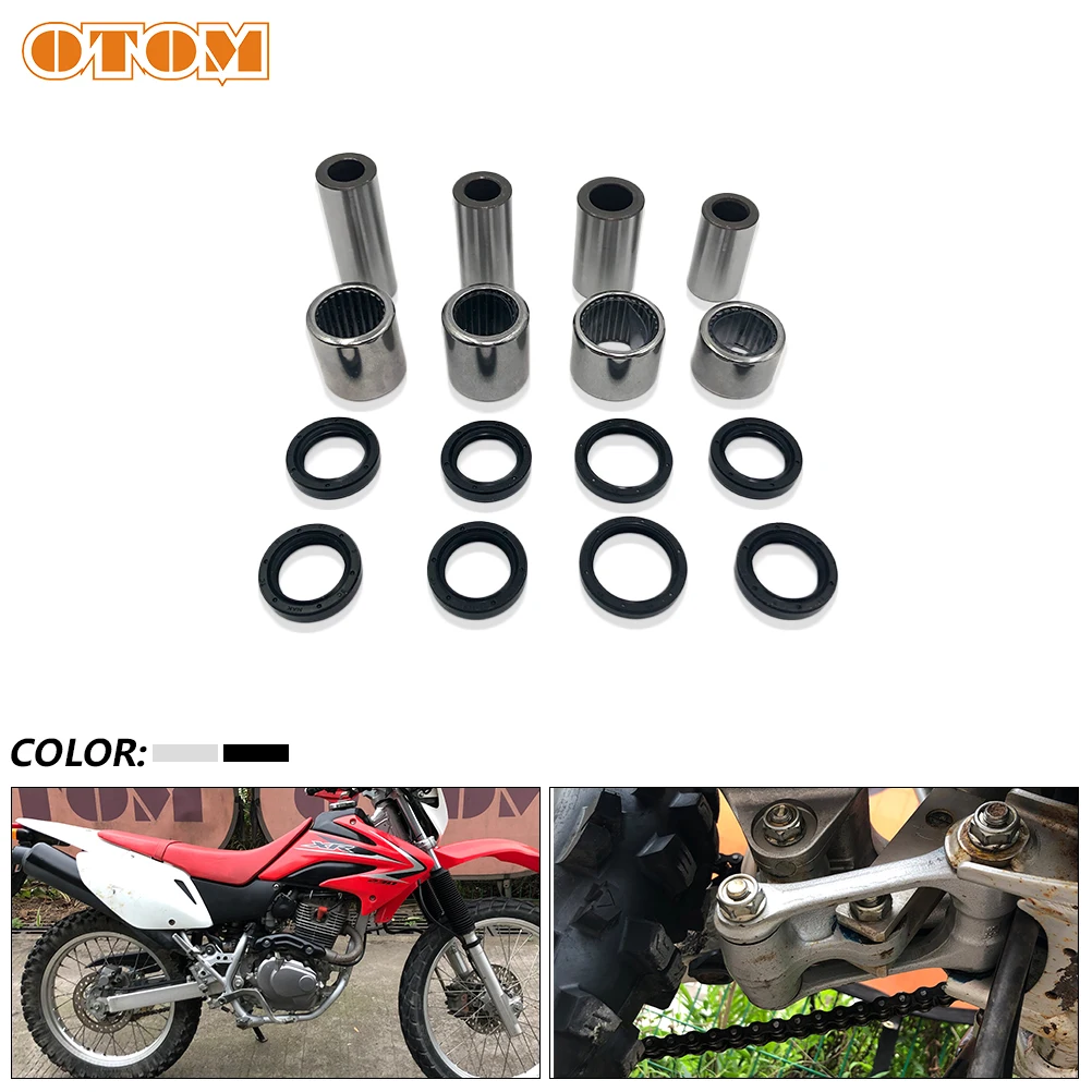 

Motorcycle Rear Shock Suspension Linkage ARM Triangle Lever Lowering Link Bearing Oil Seal Bushing Set For HONDA CRF230F CRF230L