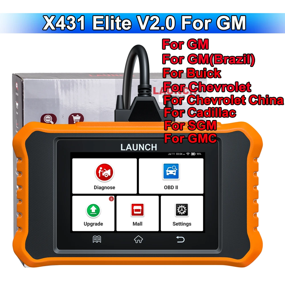 LANCERING Creader Elite V2.0 voor Benz OBD2-scanner, bidirectionele scantool met volledige systemen, alle resetten, ECU-codering voor BMW voor Ford