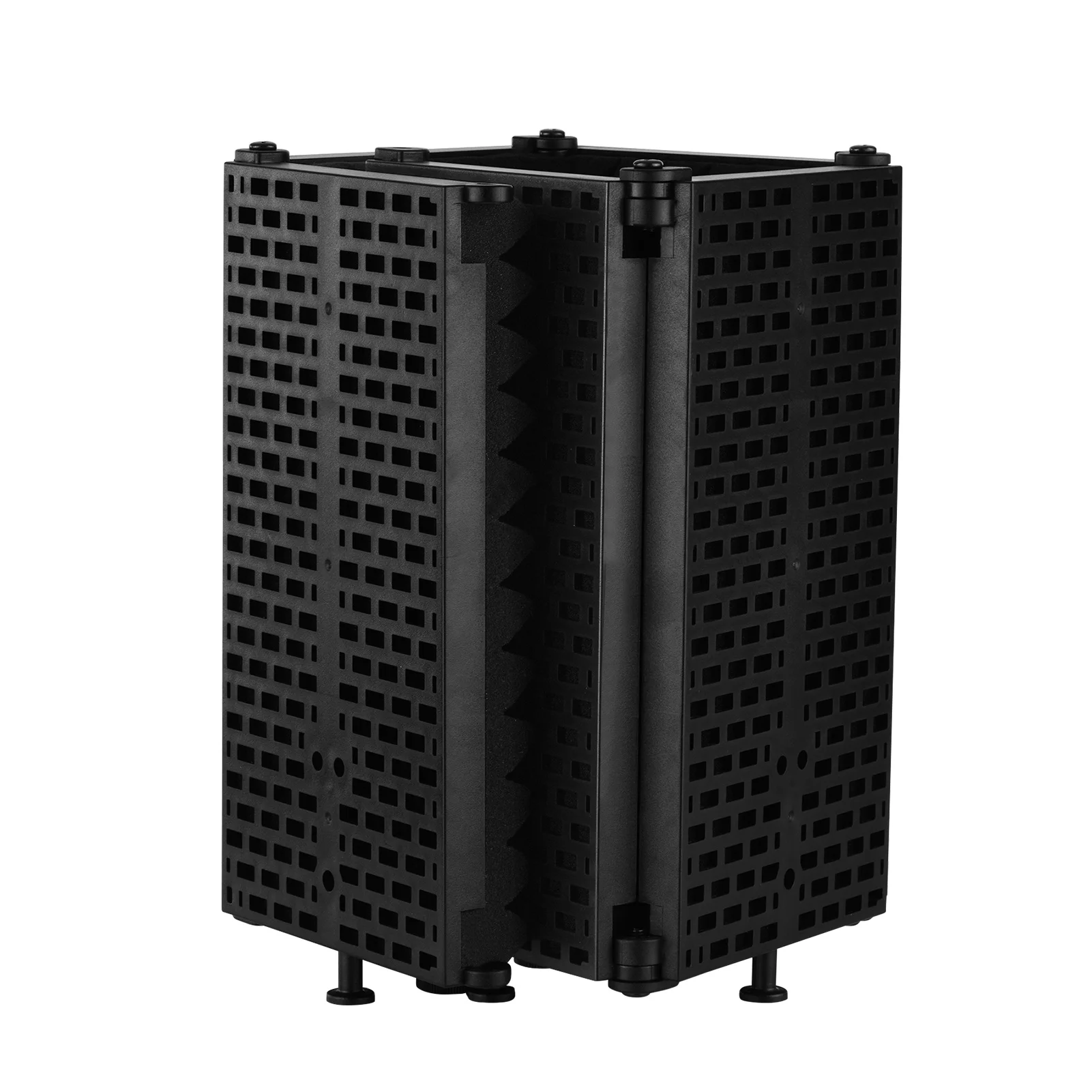 Microphone Isolation Portable Tabletop Sound Absorbing Foam Reflection Filter Mic Soundproof w 3/8in Female to 5/8in Male Screw
