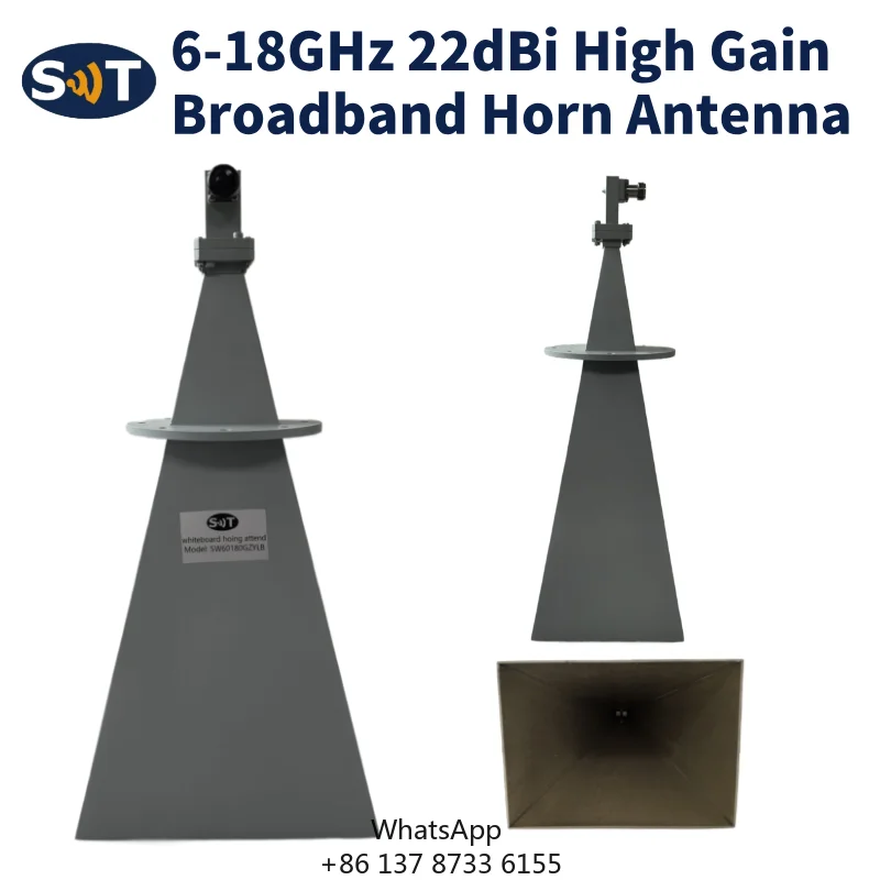 22dBi High Gain 6-18GHz Broadband Horn Antenna | N-K Connector | Antenna Measurement & EMI Testing