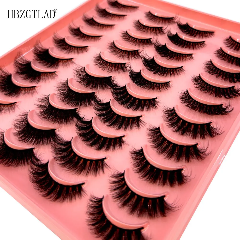 Mix 20 Pairs Eyelashes 3D Mink Lashes Fluffy Soft Wispy Natural Eyelash Extension Reusable Lashes Mink False Eyelashes Makeup