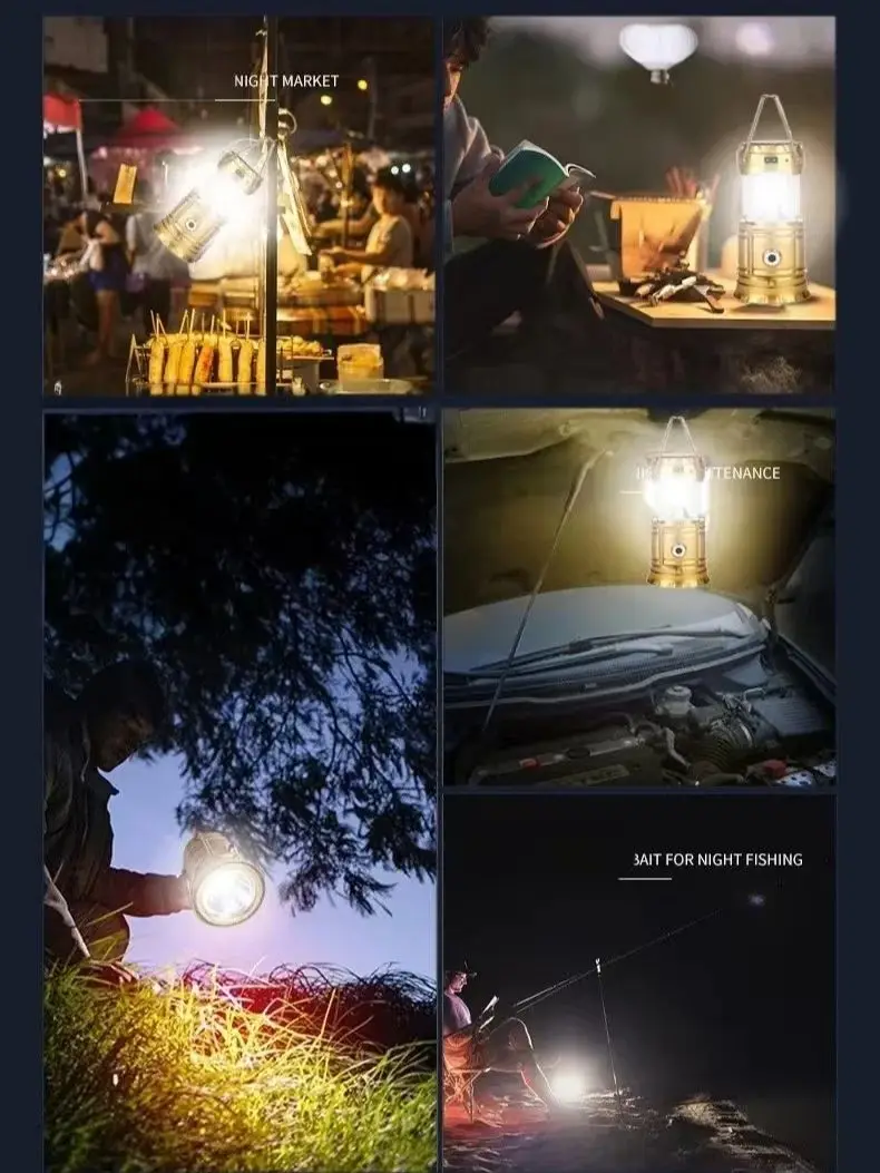 Lampu gaya berkemah luar ruangan, baterai tahan lama, lampu tenda Kemah, lampu suasana gaya Kemah, lampu gaya berkemah, lampu tas isi ulang, lentera kuda, lampu luar ruangan tenda, lentera kuda dapat diisi ulang USB, lampu gaya berkemah