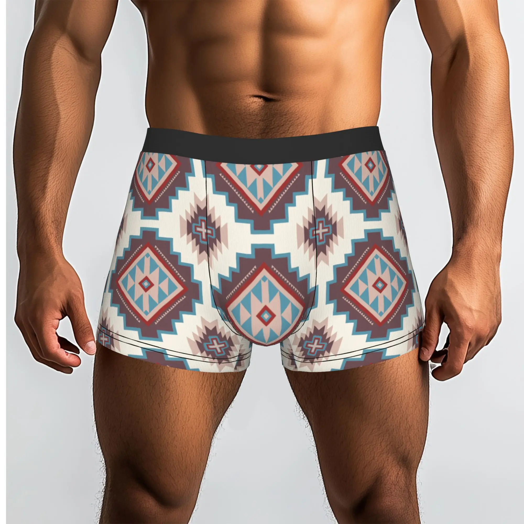 Custom Native American Indian Pattern Southwestern Aztec Tribal Prints Boxers Shorts Men's  Briefs Underwear Cool Underpants