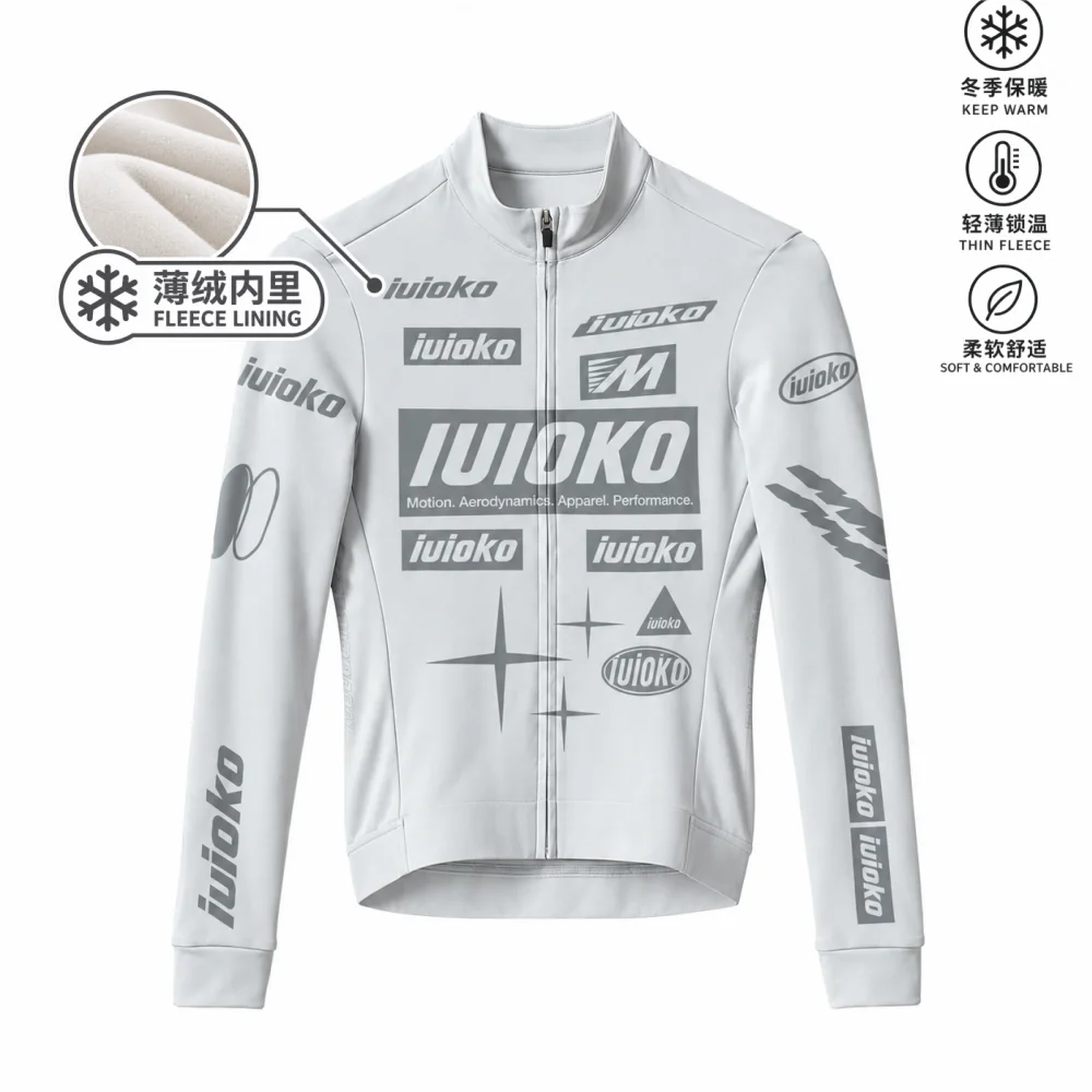 iuioko Man Cycling Maillot Winter Windproof PRO Level Cycling Jersey Anti Slip Keep Warm MTB Road Cycling Clothes For Men
