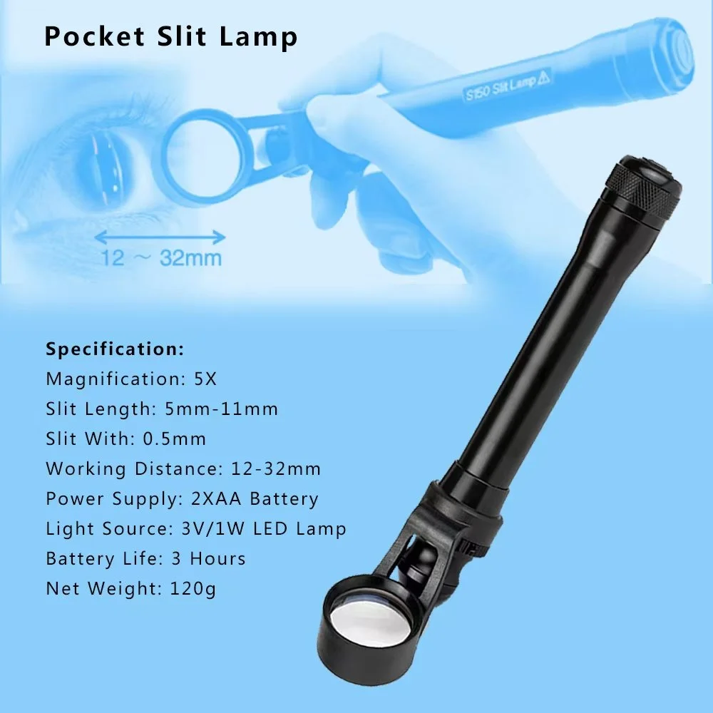 Handheld S150 Monocular Slit Lamp Portable Microscope for Pet Hospital Ophthalmic Equipment Foreign Trade Export 1-Year Warranty