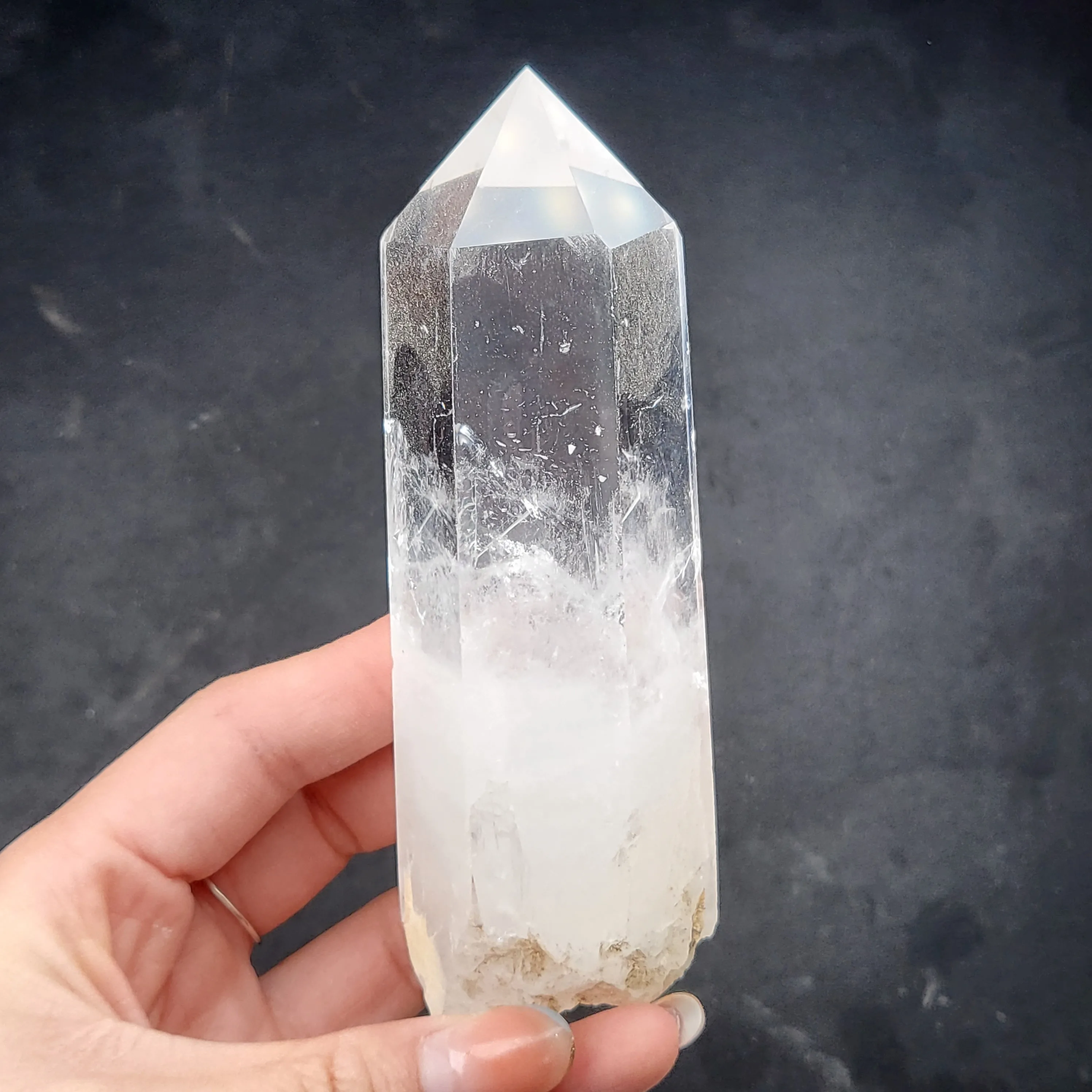 200-300g Large Clear Lemurian Seed Quartz Natural Point Crystal Rough Healing