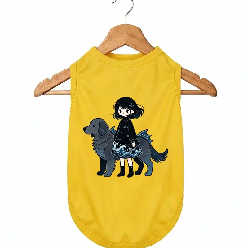 

Anime Style Dog Vest Summer Breathable Quick Dry Pet Cool Tank Top Small Breed Active Tee