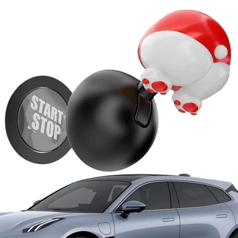 Push Start Button Cover Dog Butt -Shaped Car Engine Joystick Dog Butt -bar Design For Enhanced Durability And Style