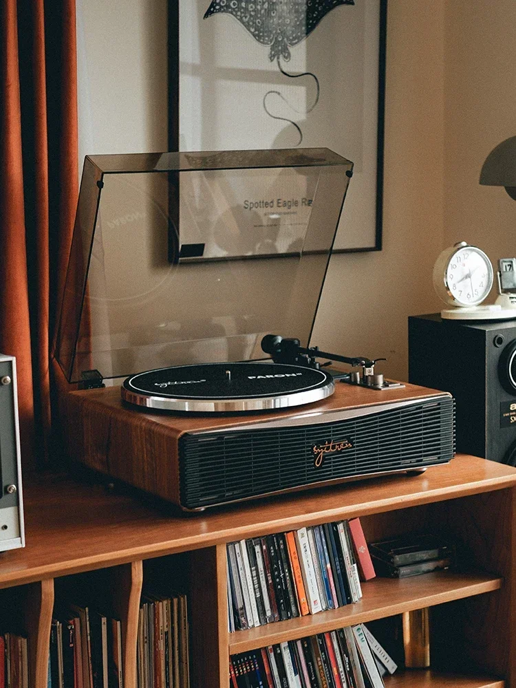 Vinyl record player, gramophone, bluetooth audio, retro record player