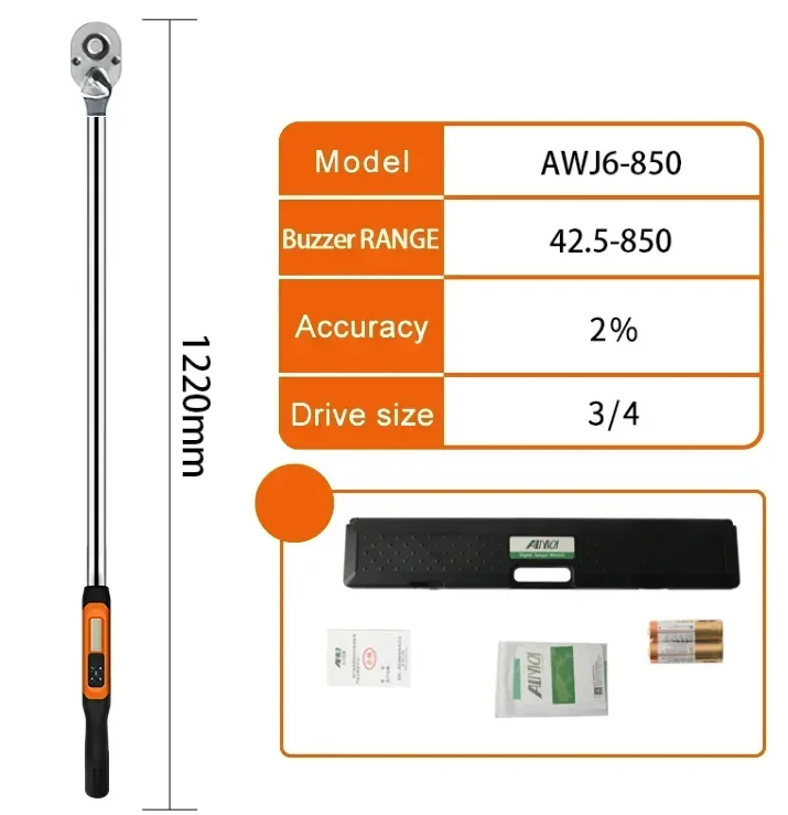 Heavy duty digital torque repair tools kit ratchet torque spanner