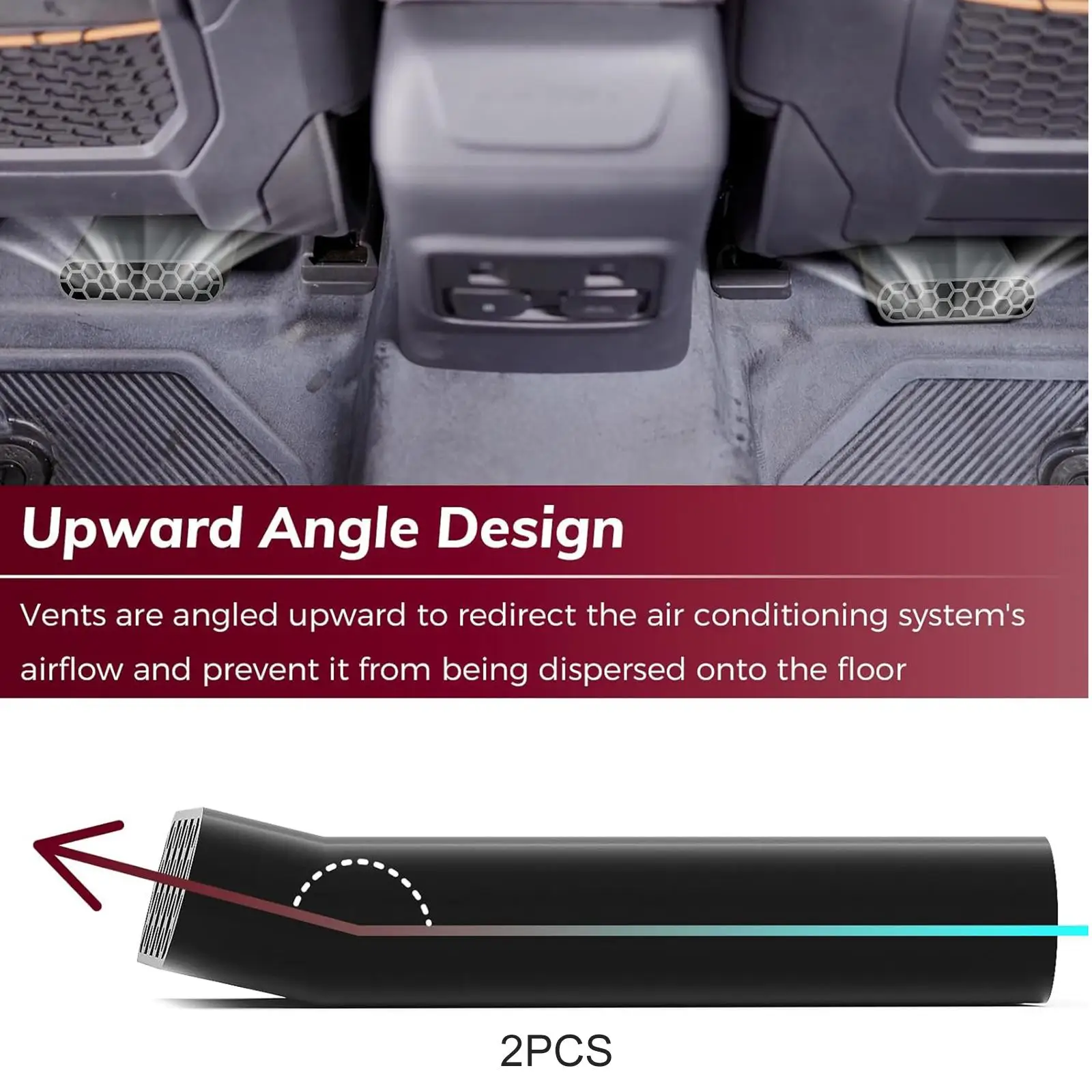 2 deflectores de ventilación debajo del asiento para Ford F150 Raptor, accesorios para vehículos