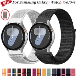Nylon Strap For Samsung Galaxy Watch 7/6/5/4 44cm 40cm Soft Bracelet Wristband For Galaxy Watch 7 Ultra Comfortable Band Correa