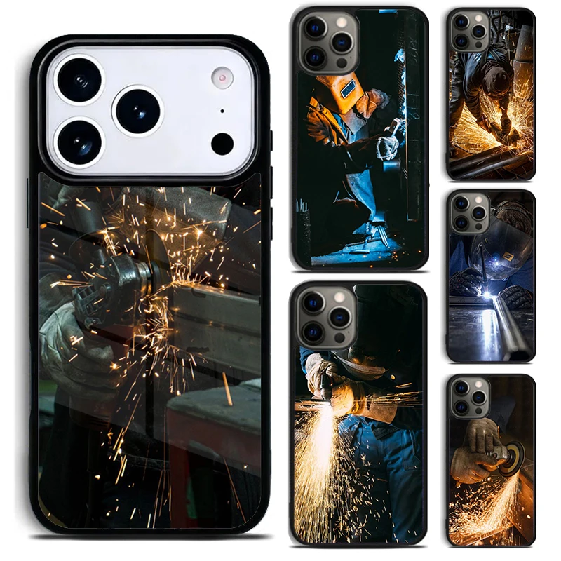Чехол для телефона для сварщика/рабочего по обработке горячего металла для iPhone 17, 16e, 15, 14, 13, 12, 11, Mini, Pro, MAX, мягкий силиконовый чехол