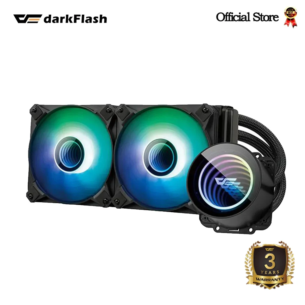 Darkflash-무한대 액체 CPU 쿨러 공간 4 핀 Pwm 3 핀 5V 동기화, 240mm 인텔 및 amd용