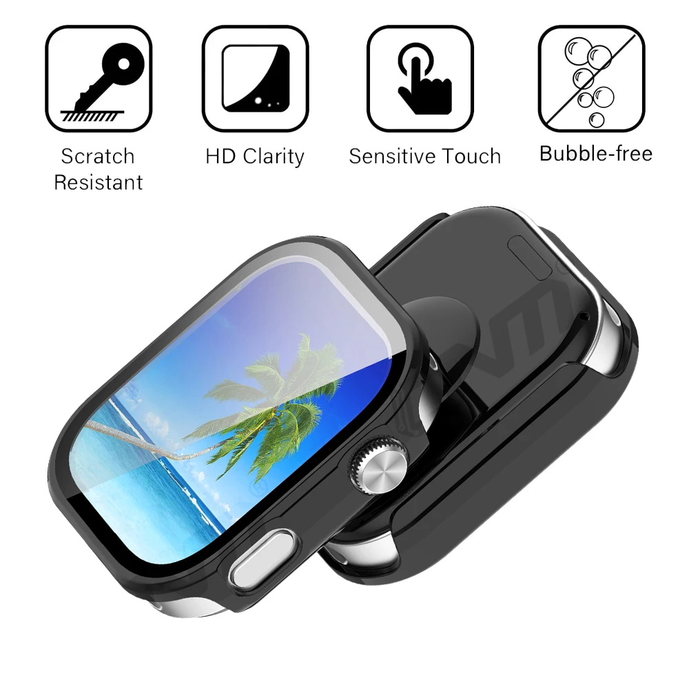 حافظة زجاجية + حافظة لساعة Xiaomi Redmi 6 واقي شاشة زجاجي مضاد للخدش وممتص حماية صلب لملحقات Redmi Watch6
