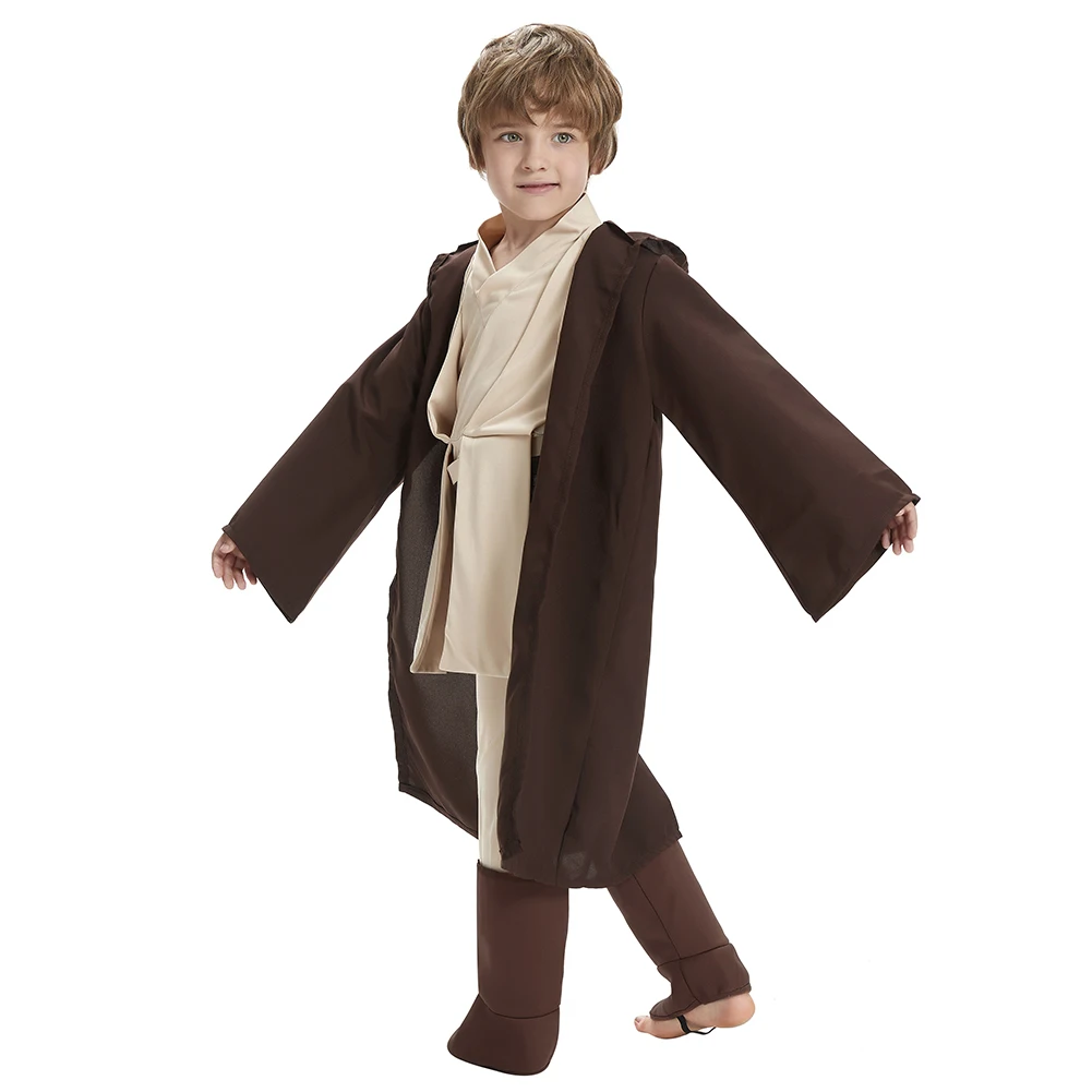 Déguisement cosplay pour enfants, Jedi Nette, Anakin, Obi, Everak Wan, Space Battle, Robe, Ceinture, Tenues d'Halloween, Carnaval, ixtrempée