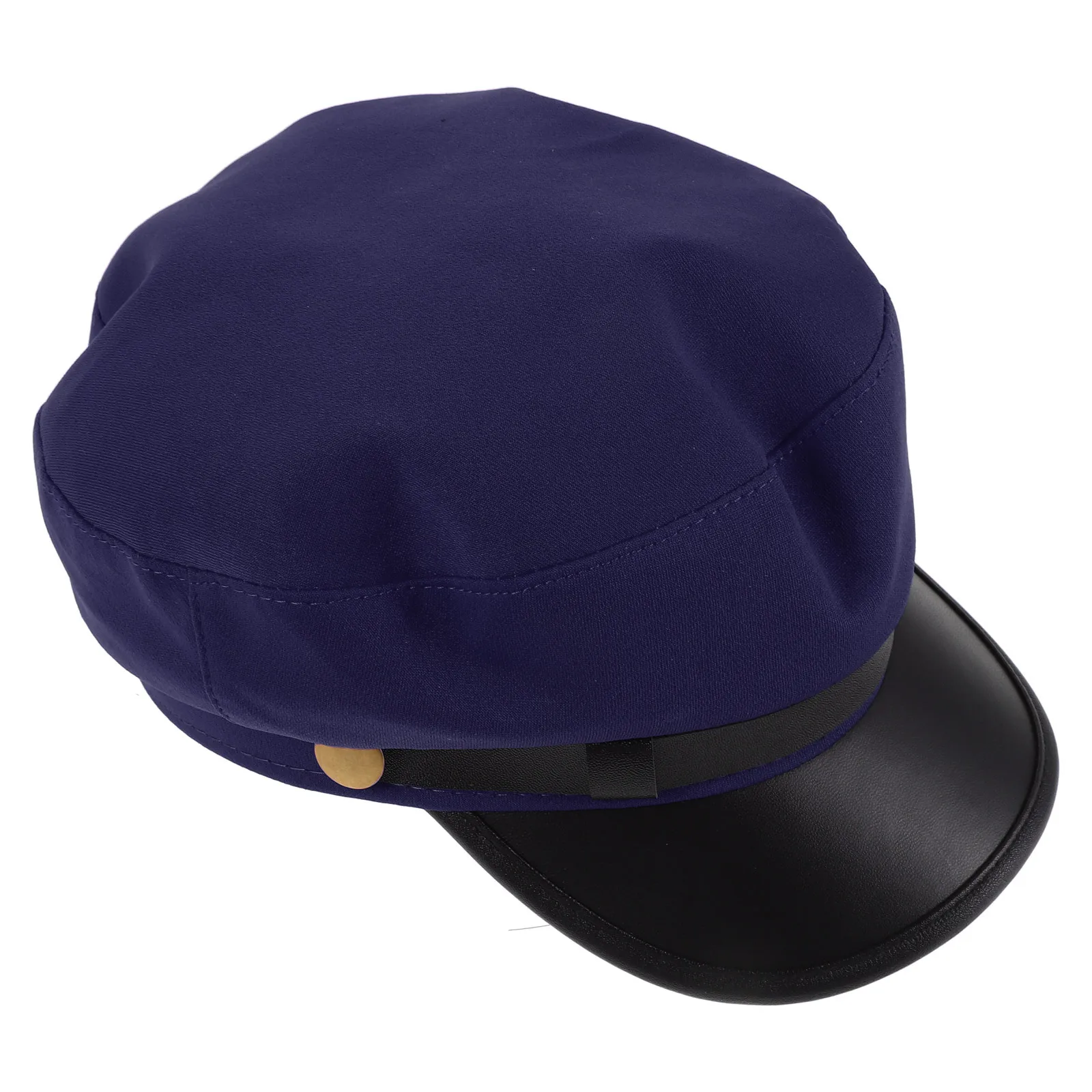 

Vintage British Style Flat Top Beret Hat PU Finish Casual Captain Newsboy Hat Unisex Daily Wear Spring Summer Retro Beret