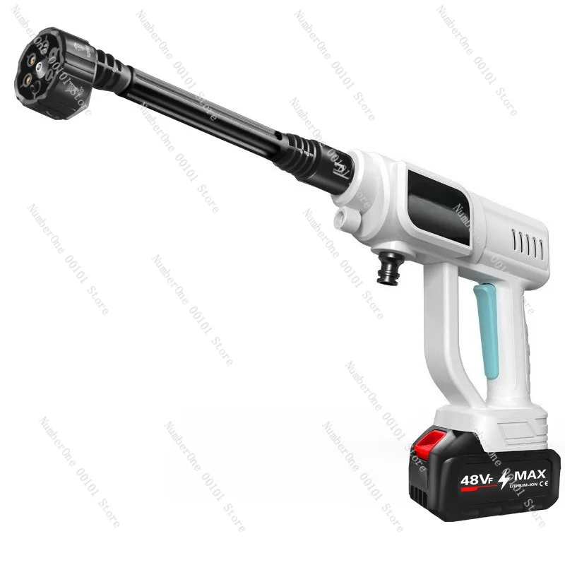 Cordless High Pressure Car Washer, High Power Rechargeable Water Gun for Vehicle Cleaning