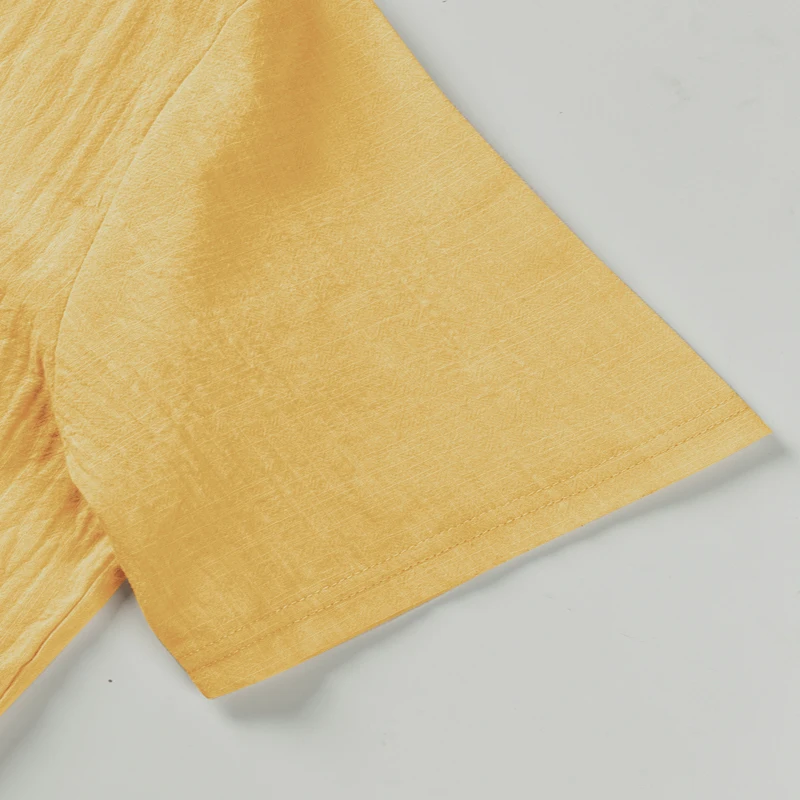 Herren-Henley-Shirt mit Stehkragen, Kurzarm, Baumwoll-Leinen-Mischung, Brusttasche, Atmungsaktiv, Sommer, Alltag, Reise, Strand, Freizeit-Oberteil – Detail 31