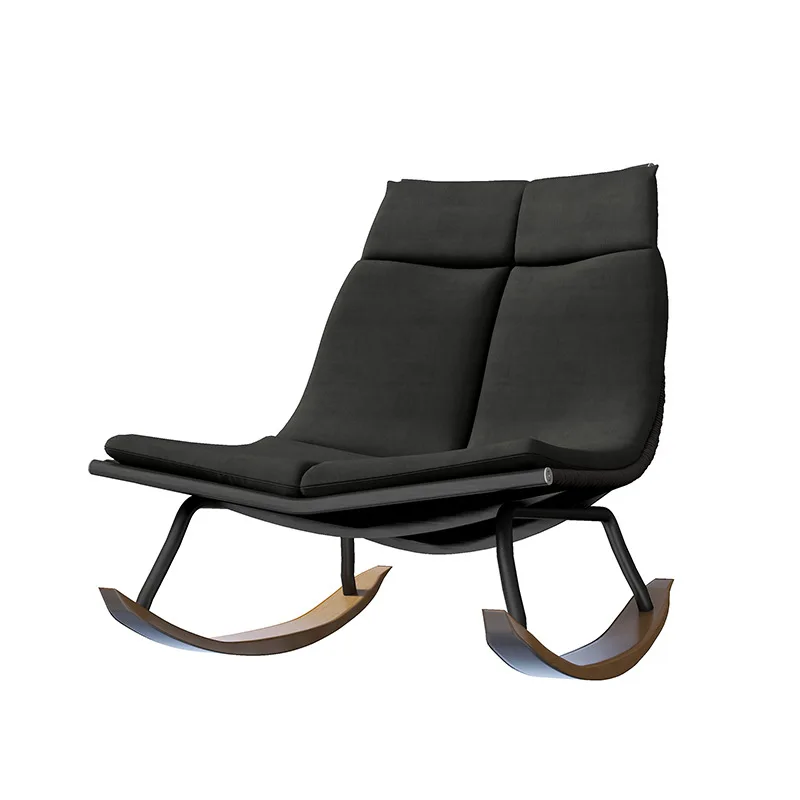 

Outdoor leisure rocking chair Nordic courtyard balcony small apartment lazy reclining chair coffee table