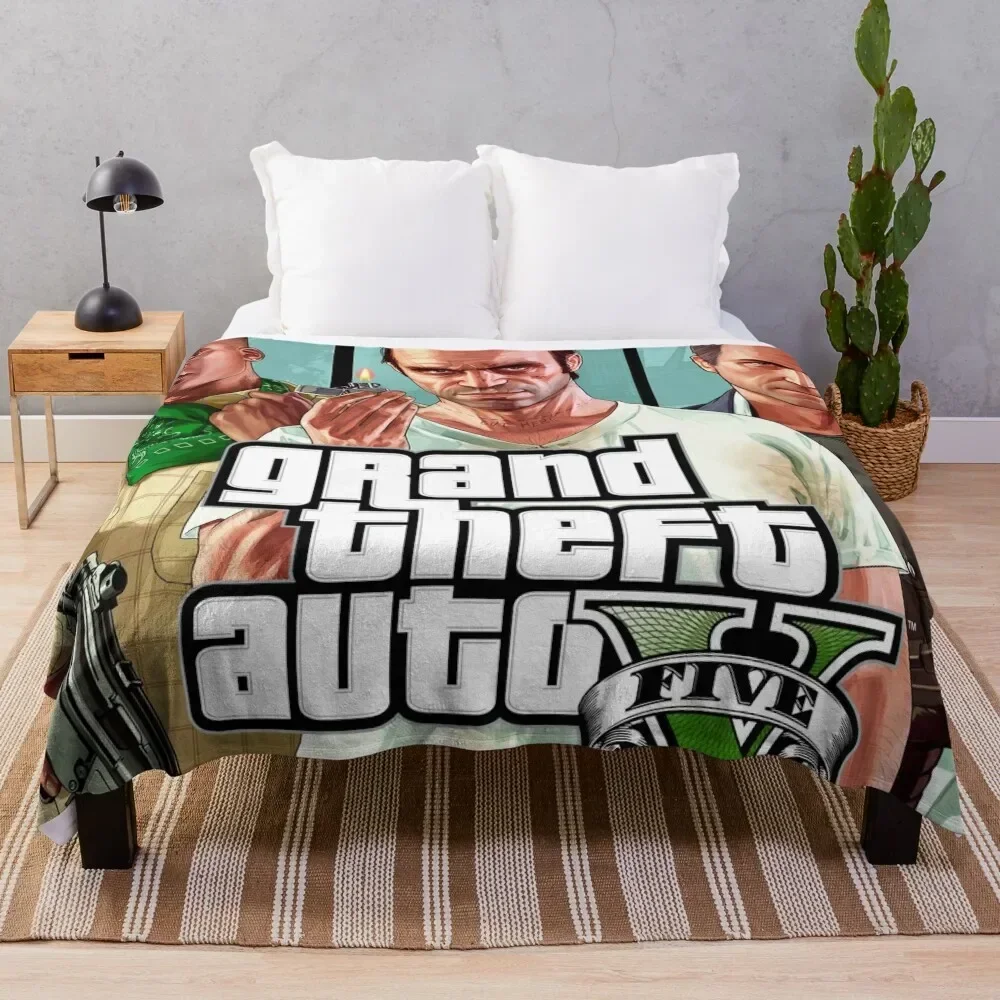 

Onegran GTA theft auto 2021 Throw Blanket Sleeping Bag Blankets For Bed Luxury Thicken heavy to sleep Blankets