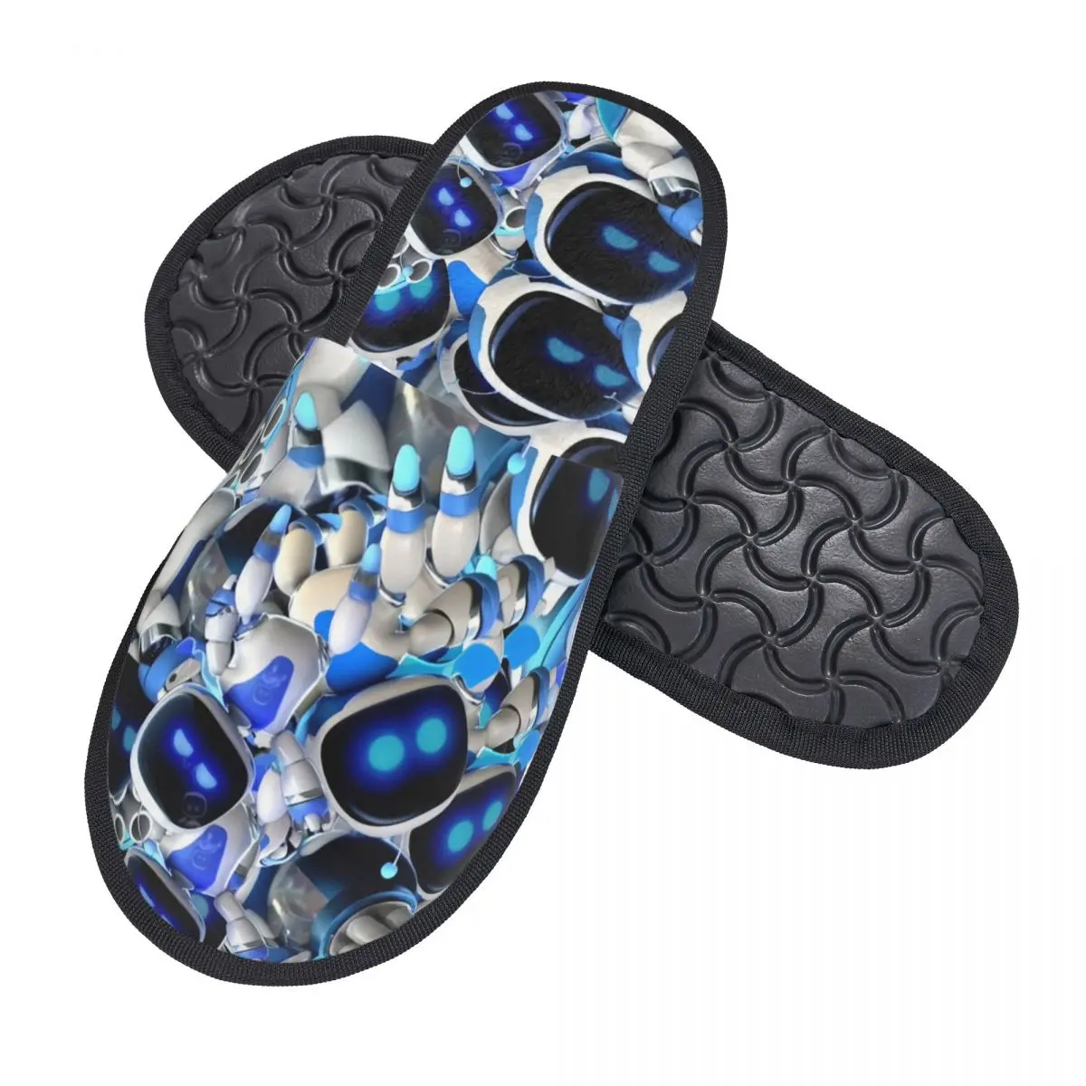 Custom Astros Bots Video Game Soft Memory Foam House Slippers Women Cozy Warm Anti-skid Sole Slipper