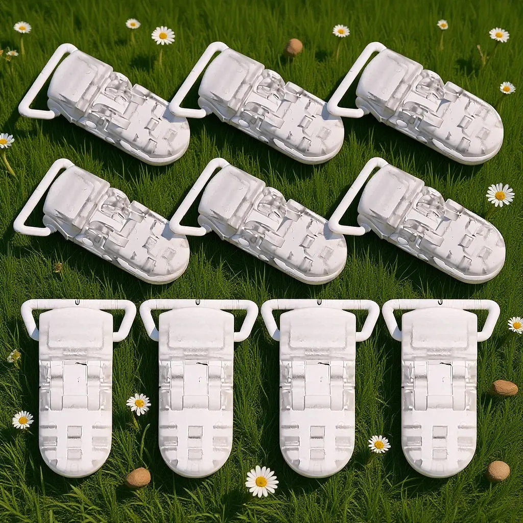 

25Pcs Plastic Pacifier Clips T-Shaped Set for Baby Clothing Fasteners Safe Detachable Craft Applications