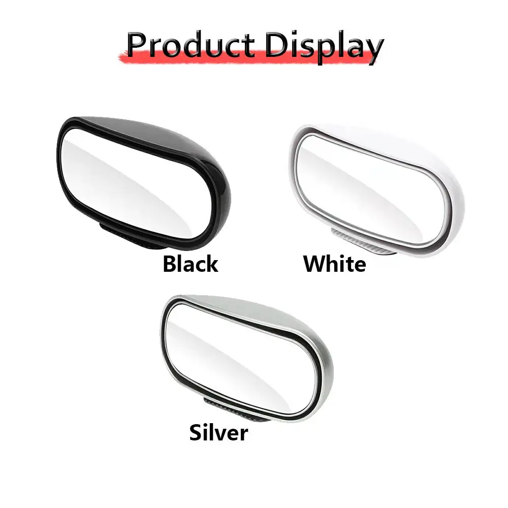 On HD Glass Car Rearview Mirror Auxiliary Adjustable Rotation Parking Aid Mirror Car Blind Spot Mirror 360-degree Wide Angle