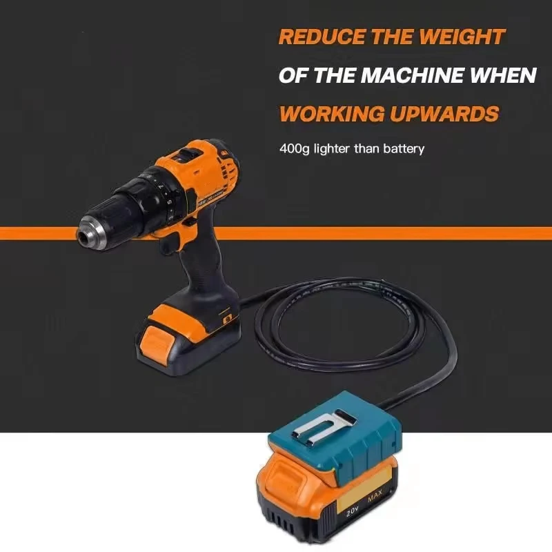 EU plug Battery Extension Cord Tool Suitable for Makita For Bosch For Milwaukee For DeWlt 18v lithium Batteries and tools