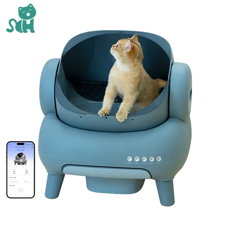 Portable Luxury Large Cat Box Enclosed Electric Automatic Cleaning Smart Household Pet Ltter Boxs