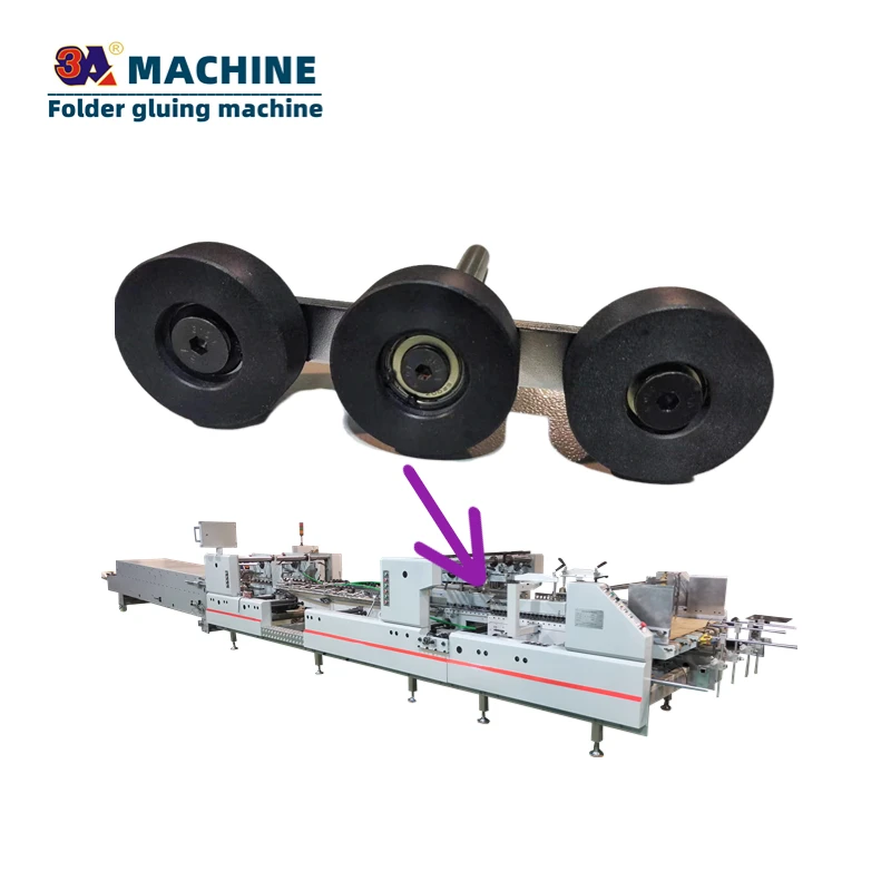 Automatic Box Folding Gluing Machine Accessories Folding Wheel Box Folder Gluer Spare Parts Plastic Paper Case Packaging