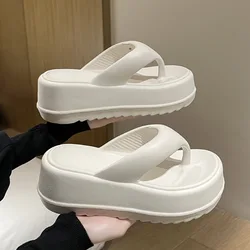 Gacimy Summer Heel Sandals For Women Fashion Beach Flip Flops New Soft Flatform Cloud Slippers House Non-slip Bathroom Slides