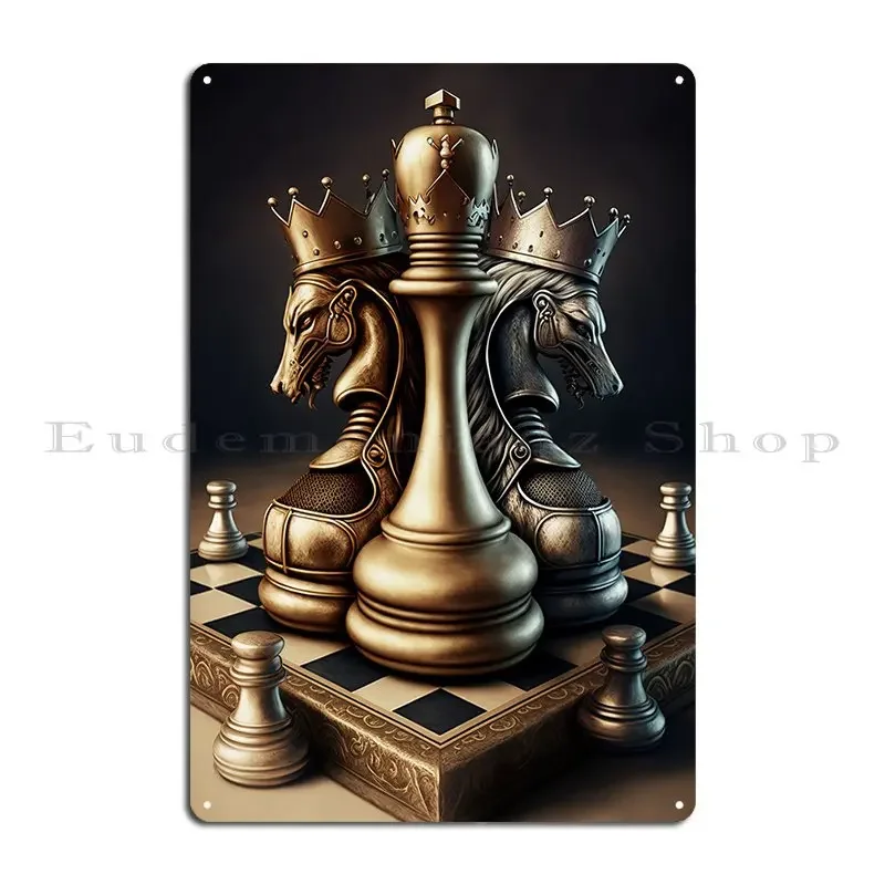 Game Chess Metal Plaque Poster Design Cinema Wall Cave Customize Cave Tin Sign Poster