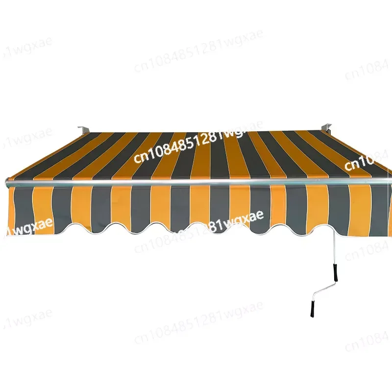 Telescopic Rain Shelter, Fully Covered Hand Rocker Arm, Rainproof Canvas, Telescopic, Outdoor Rain Shelter