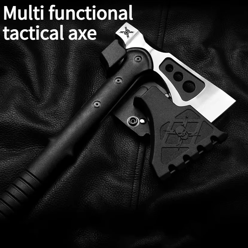 40CM Multi Purpose Defensive Tactical Axe Outdoor Portable Woodcutting and Firefighting Breaking Tool