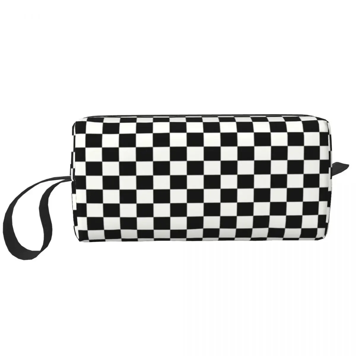 Fashion Classic Checkerboard Travel Toiletry Bag Women Chess Board Makeup Cosmetic Bag Beauty Storage Dopp Kit