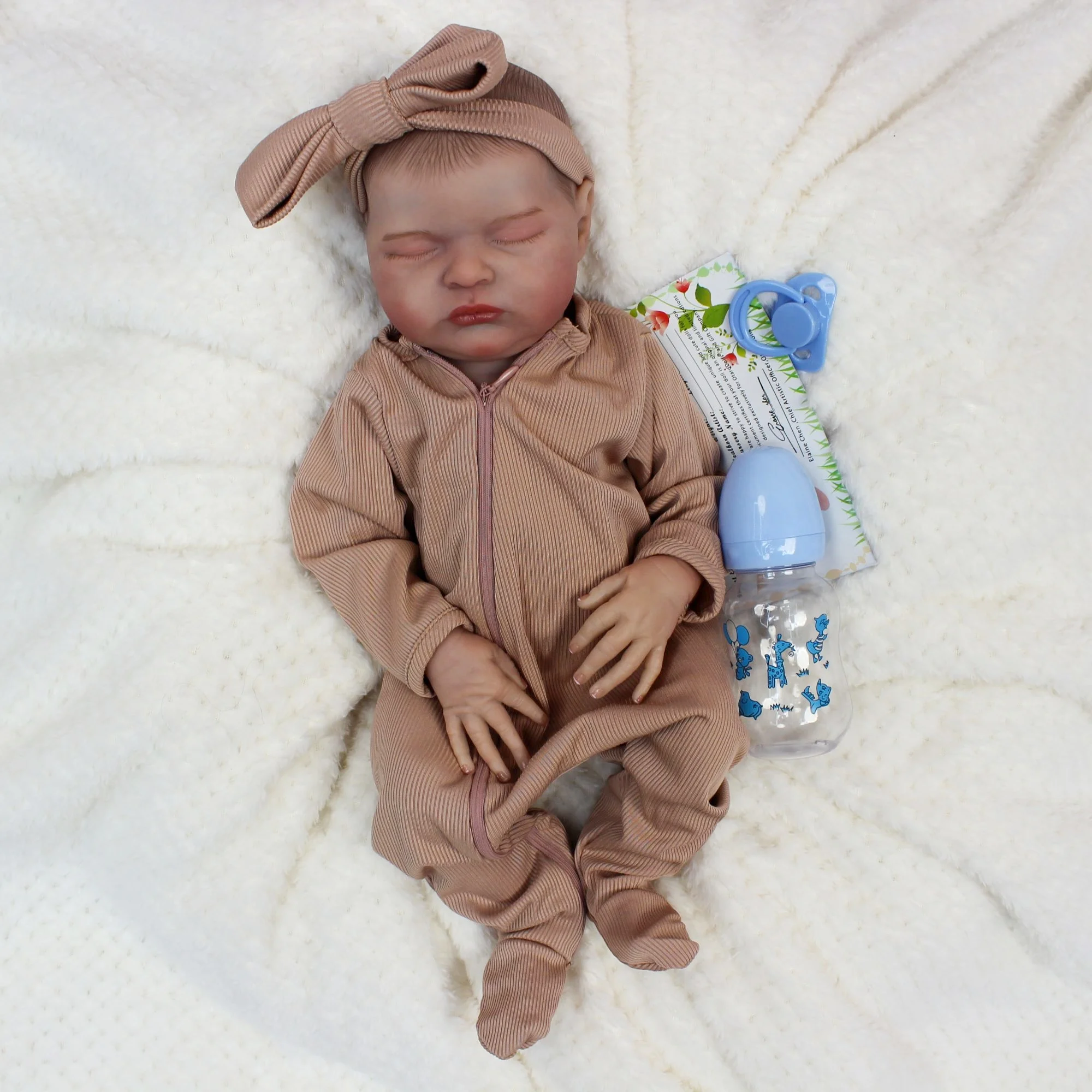 48CM Zachte Siliconen In Slaap Laura Bebe Levensechte Geschilderde Reborn Babypop Speelgoed Pasgeboren Meisje Pop Voor Geschenken En Collectie