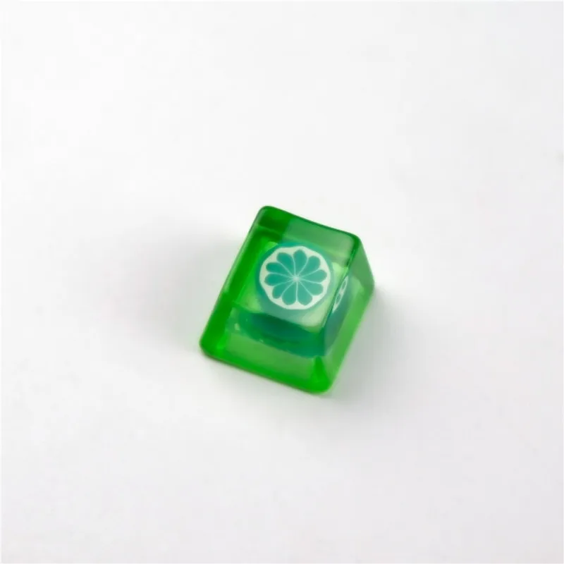 Personality Lemon Tea Resin Keycap Cherry MX Switch Mechanical Keyboard Cap Transparent Single