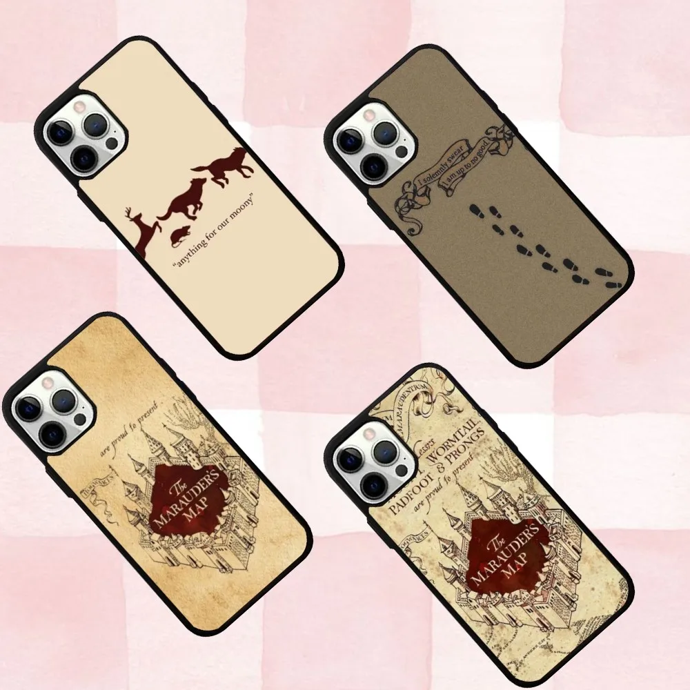 

Ticket The M-Marauders Map-p Phone Case For IPhone16,se4,15,Pro,Max,Case14,Plus,13,12,11 Magesafe Magnetic Wireless Charge Cover