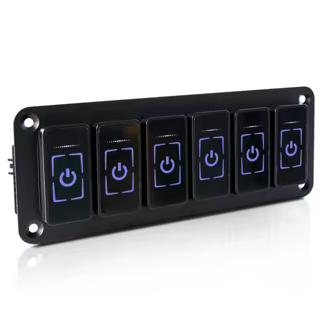 New touch screen 2-8 Gangs Universal LED Switch Panel Light System Slim Electronic Relay System for SUV UTV Boat Caravan