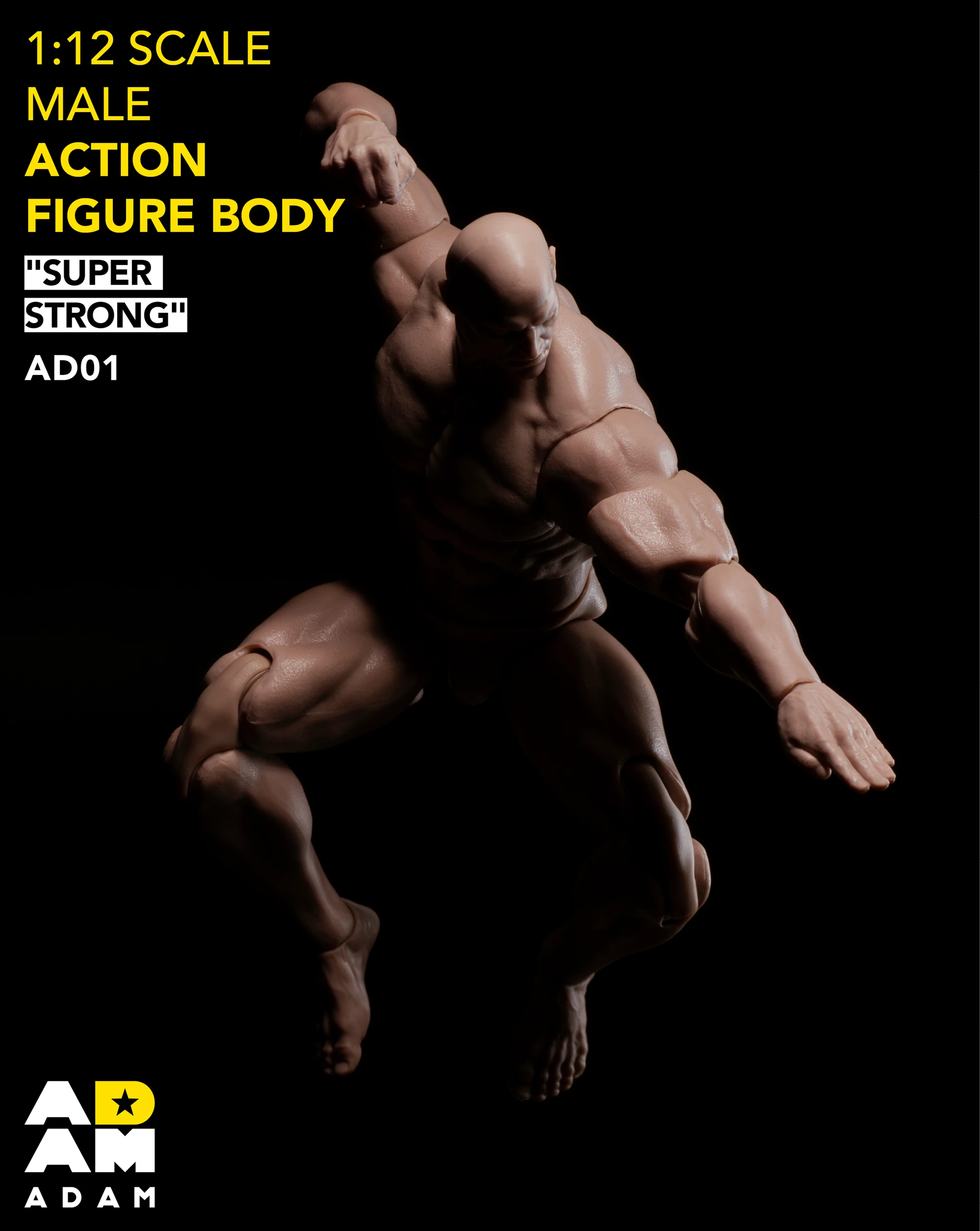 ADAM 1/12 Super Poseable Comic Strong Male Body AD01 Second Edition Toy Model Collectible Gift