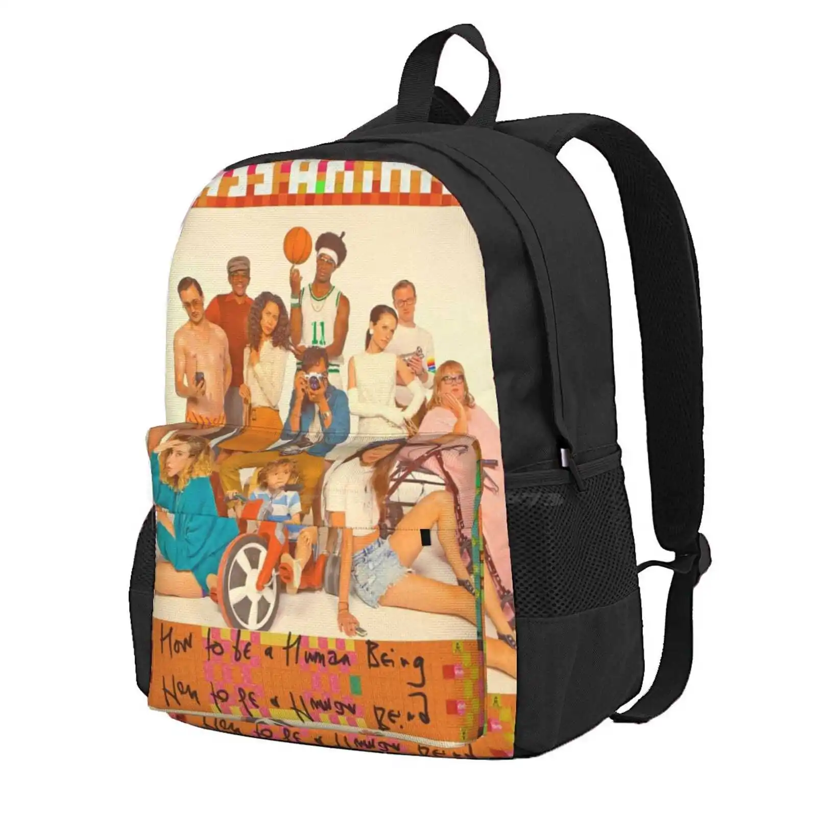 Glass Animals - Album Cover Hot Sale Schoolbag Backpack Fashion Bags Glass Animals How To Be A Human Being Album Cover Music